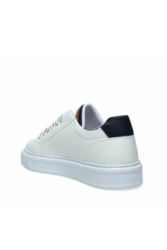 Beyaza Beyaz İpli Erkek Sneaker Ayakkabı