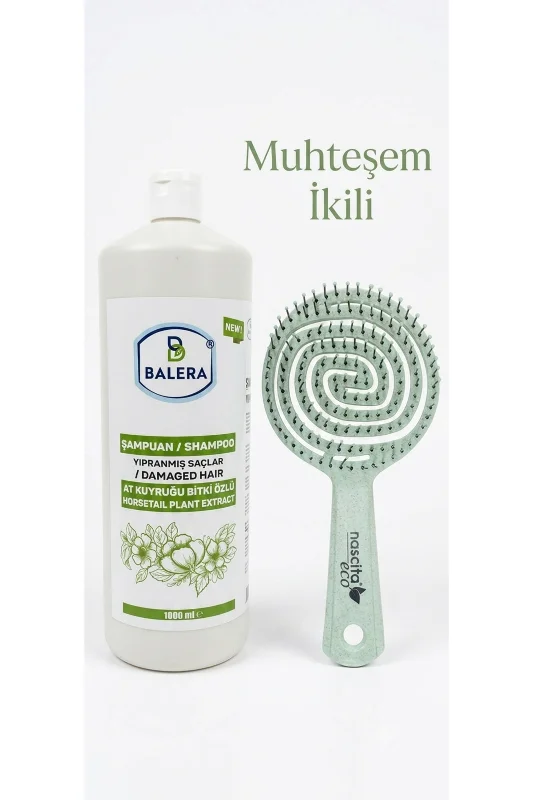 Şampuan At Kuyruğu Özlü Yoğun Yıpranmış Saçlar İçin 1000Ml Pro Saç Fırçası Hediyeli – 2. görsel