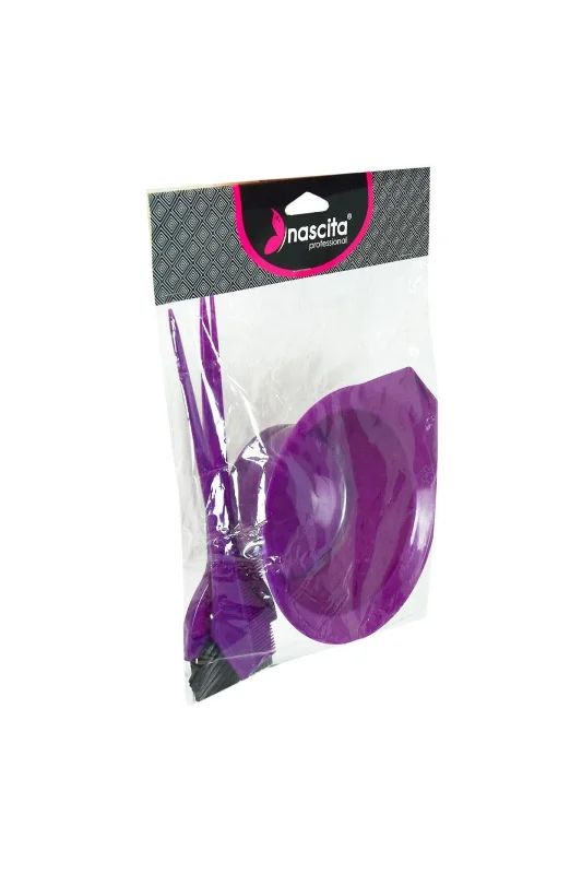 Professional Saç Boyama Seti Tası Fırçası Tarağı Set 4Lü