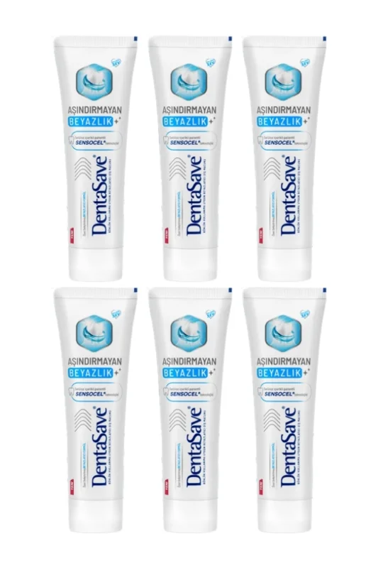 Aşındırmayan Beyazlık Diş Macunu 75 ml X 6 Adet