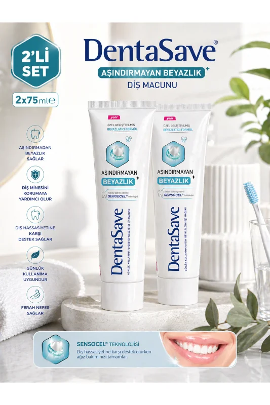Aşındırmayan Beyazlatıcı Diş Macunu 75 ml 2li – 2. görsel