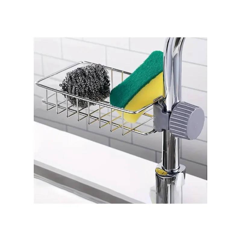 Lavabo Süngerliği Ayarlı Musluk Yanı Bulaşık Süngeri Tezgah Bezi Organizeri – 4. görsel