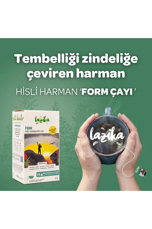 Hisli Harman Form Çayı 18'li PLA Piramit Poşet - Rezene, Nane, Mate, Tarçın