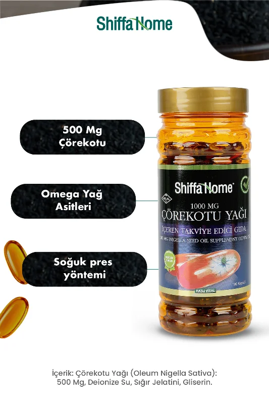 Çörekotu Yağı Kapsülü 1000mg 100 Kapsül – 2. görsel