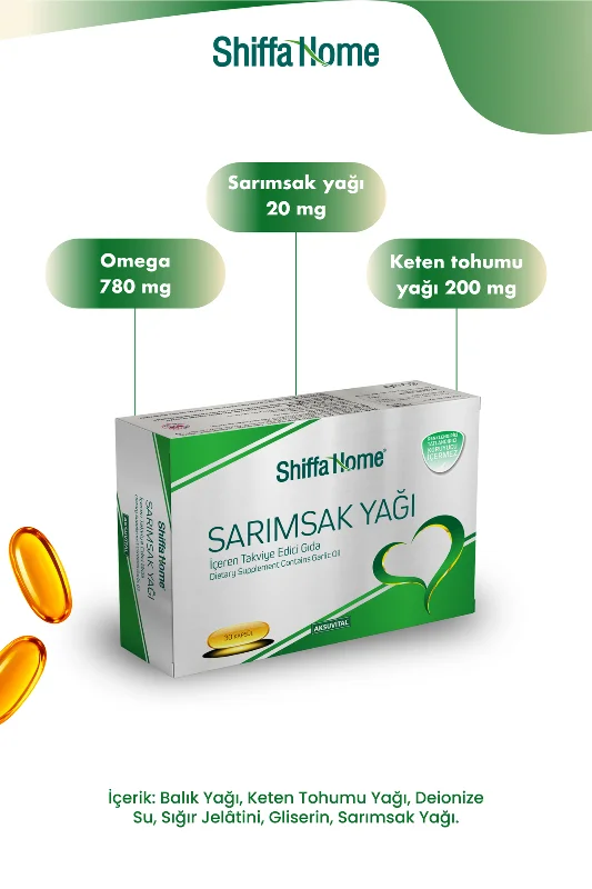 Sarımsak Yağı 30 Softjel 1000mg Renklendirici Tatlandırıcı Koruyucu Içermez – 2. görsel