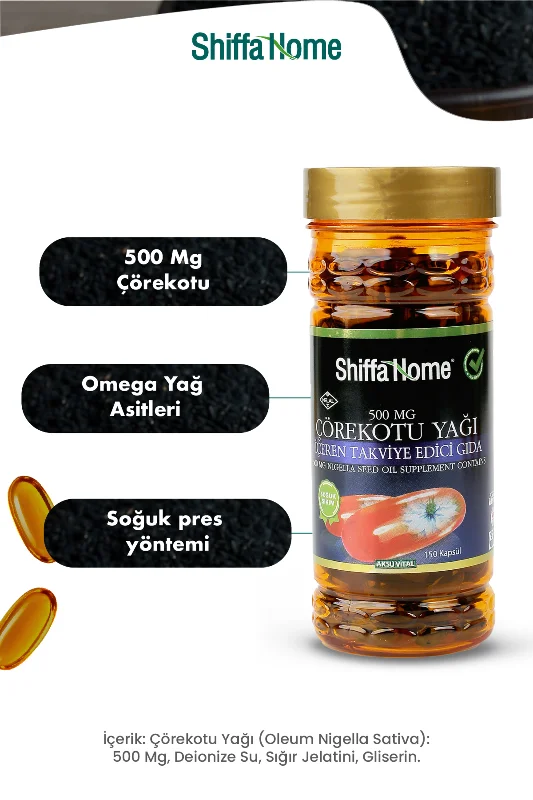 Çörekotu Yağı 150 Kapsül 500mg Softjel Çörek Otu Yağı Kapsül – 2. görsel