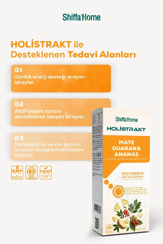 HOLİSTRAKT - Guarana, Mate, Yeşil Çay, Ananas İçeren Sıvı Ekstrat 250 ML