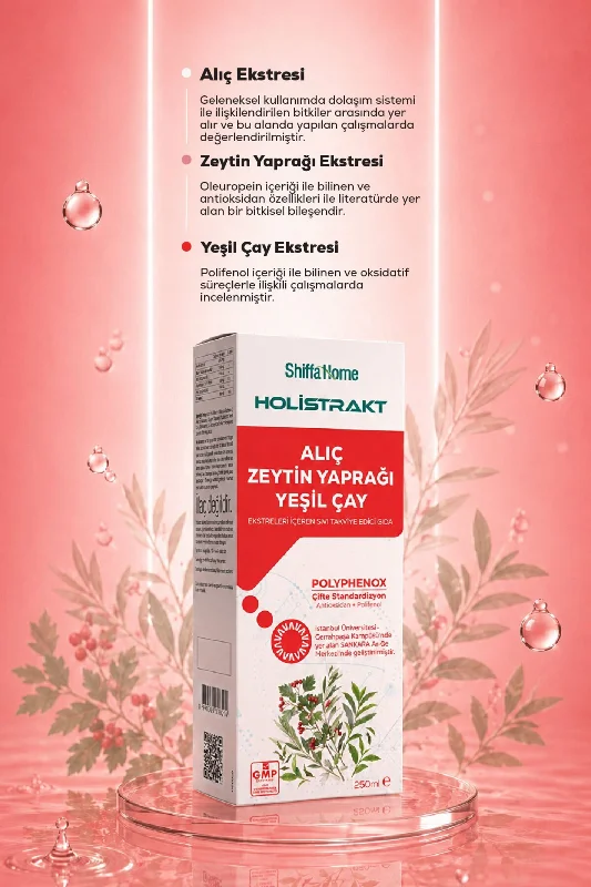 HOLİSTRAKT - Alıç, Zeytinyaprağı ve Yeşilçay İçeren Sıvı Ekstrakt 250 ML