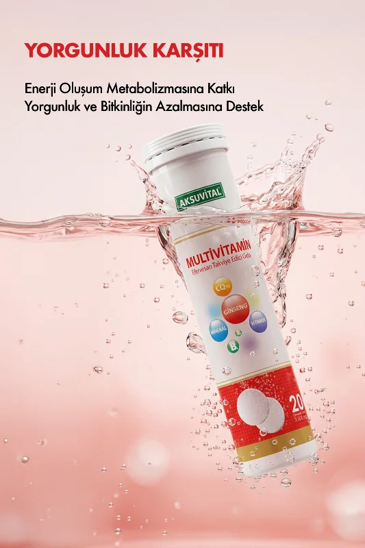 Multivitamin Efervesan 20 Tablet - Koenzim Q10, Vitamin Mineral