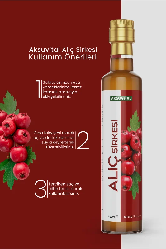 Alıç Sirkesi 500 ml - Katkısız, Doğal Fermantasyon