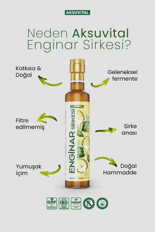 Enginar Sirkesi 500 ml - Katkısız, Doğal Fermantasyon