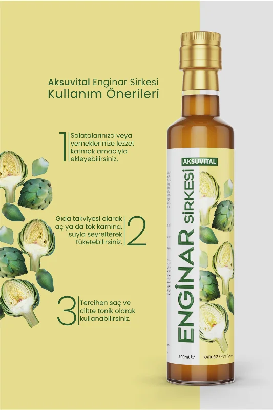 Enginar Sirkesi 500 ml - Katkısız, Doğal Fermantasyon