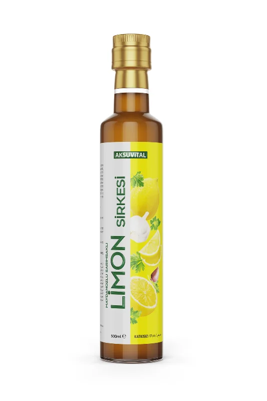Limon Sirkesi (Maydonoz ve Sarımsaklı) 500 ml - Katkısız, Doğal Fermantasyon