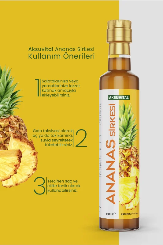Ananas Sirkesi 500 ml - Katkısız, Doğal Fermantasyon