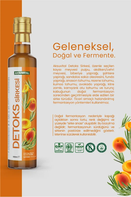 Detoks Sirkesi 500 ml - Katkısız, Doğal Fermantasyon (Detox)