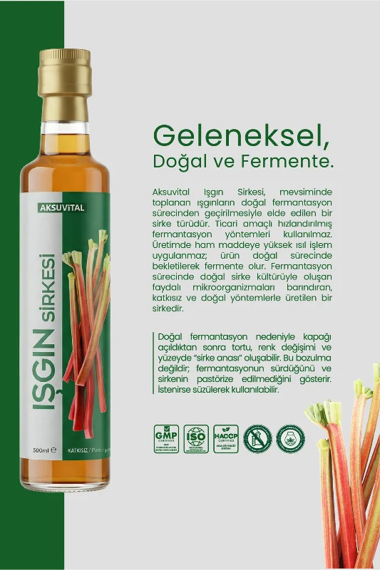 IŞGIN SİRKESİ 500 ML - Işkın Kökü Sirkesi - Katkısız, Doğal Fermantasyon