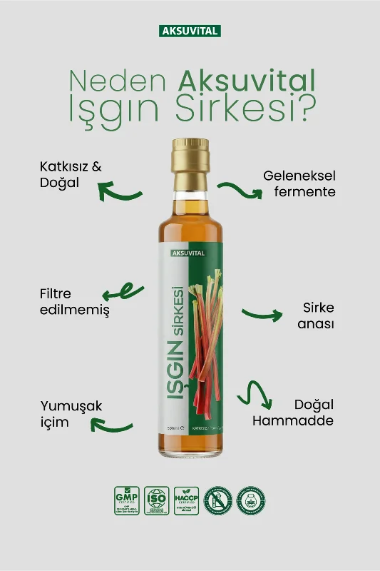 IŞGIN SİRKESİ 500 ML - Işkın Kökü Sirkesi - Katkısız, Doğal Fermantasyon