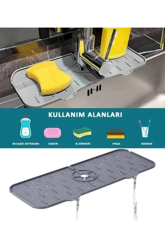 Mutfak ve Banyo İçin Musluk ve Batarya Matı Su Tutucu – 2. görsel