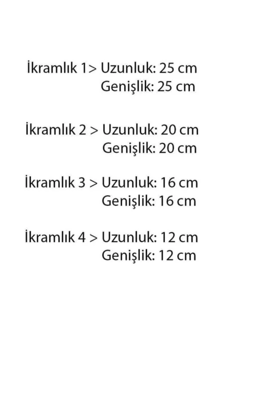 Kare Bambu, Çerezlik, İkramlık, Şekerlik, Lokumluk, Sunumluk Set 4 Lü – 3. görsel