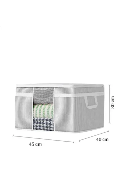 1 Adet Pencereli Kazak Hurcu 45X40X30 cm Saklama Hurcu – 2. görsel