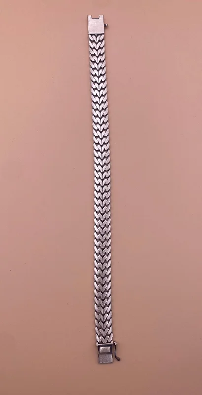 El Yapımı 925 Ayar Gümüş Kalın Örgülü Zincir Bileklik | Büyük Geometrik Örgü 32 Gram – 4. görsel