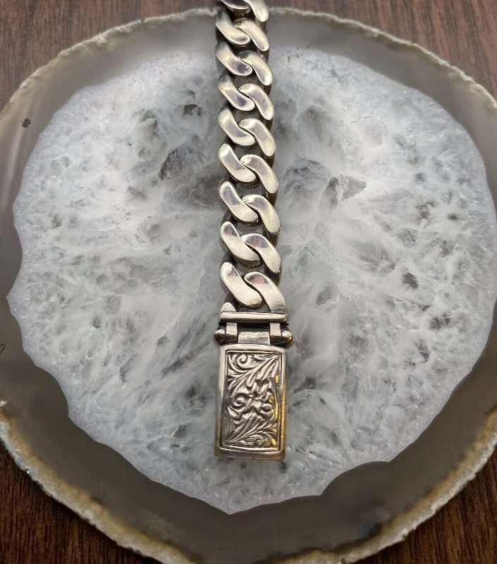 El yapımı 925 ayar gümüş, ağır, çok sıralı dokuma bileklik, 39 gram. – 2. görsel