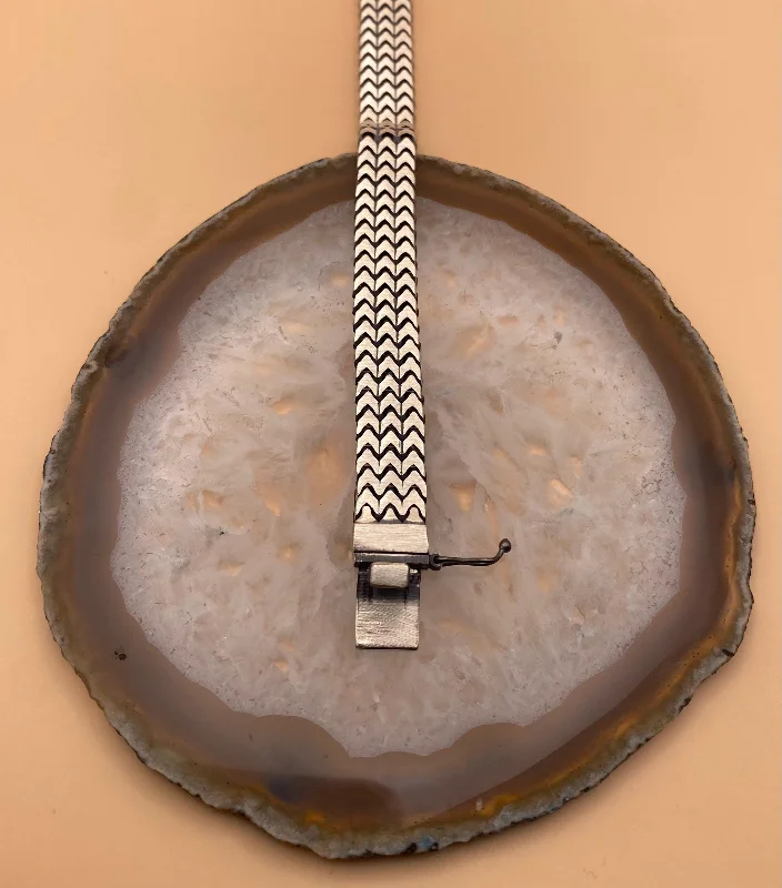 El Yapımı 925 Ayar Gümüş ULTRA AĞIR Düz Örgü Zincir Bileklik | Viking Tarzı 54 Gram – 4. görsel
