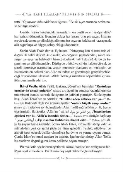 Erkam Yayınları - Kelime-i Tevhidin Sırları - Fahreddin Râzî