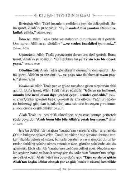 Erkam Yayınları - Kelime-i Tevhidin Sırları - Fahreddin Râzî