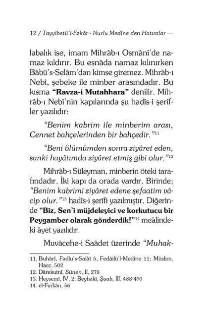 Erkam Yayınları - Nurlu Medine'den Hatıralar - Derviş Ahmed Peşkari