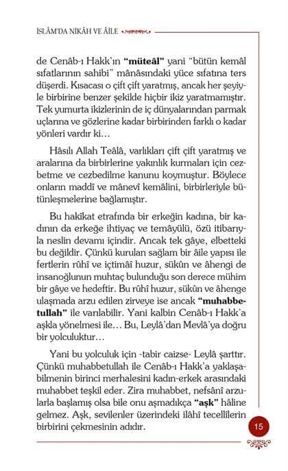 Kampanya Kitapları - Huzurlu Aile Yuvası - Osman Nuri Topbaş