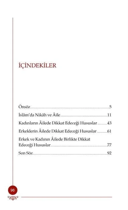 Kampanya Kitapları - Huzurlu Aile Yuvası - Osman Nuri Topbaş