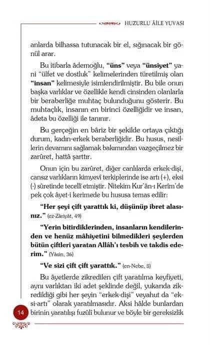 Kampanya Kitapları - Huzurlu Aile Yuvası - Osman Nuri Topbaş