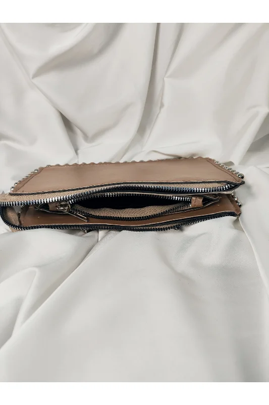 Dore Rose Gold Taşlı Boncuklu Gümüş Zincir Askılı Portföy Clutch – 3. görsel