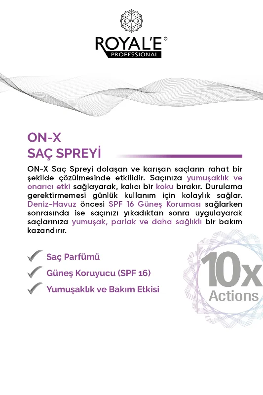 ON-X Saç Spreyi -Milk Honey Şampuan - ON-X Hair Spray -Shampoo
