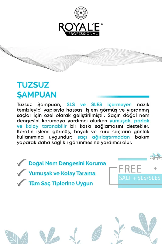 Tuzsuz Şampuan - Salt Free Shampoo 500ml