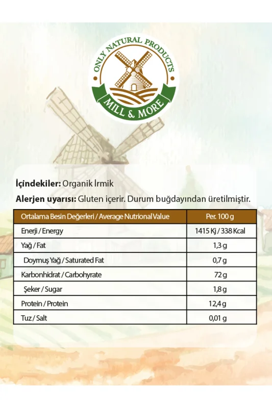 Organik Bebek İrmiği 330 g +6 Ay
