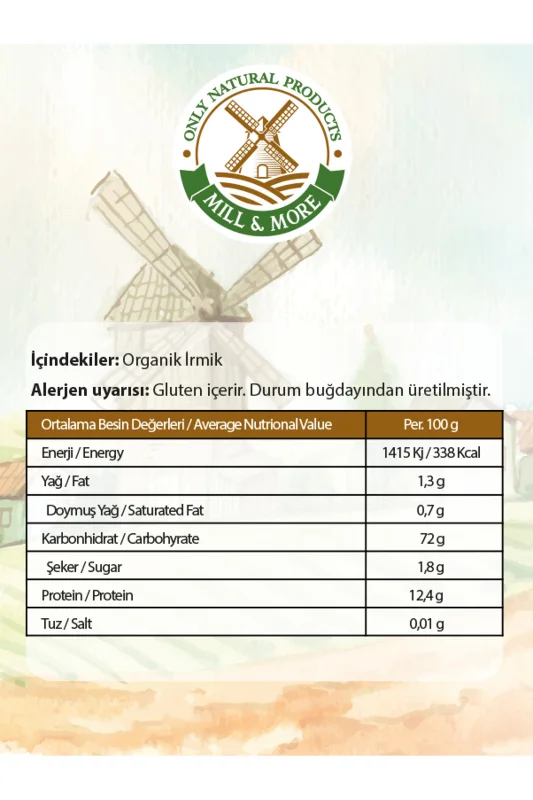 Organik Tam Pirinç Unu 320 g + Organik Bebek İrmiği 330 g Seti – 3. görsel