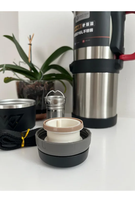 SAFE 3.2 Litre 1 Adet Paslanmaz Çelik Dağcı Vacuum Termos – 3. görsel