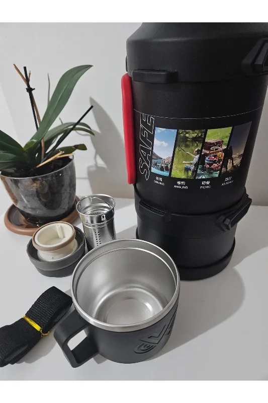 SAFE 3.2 Litre 1 Adet Paslanmaz Çelik Dağcı Vacuum Termos – 2. görsel