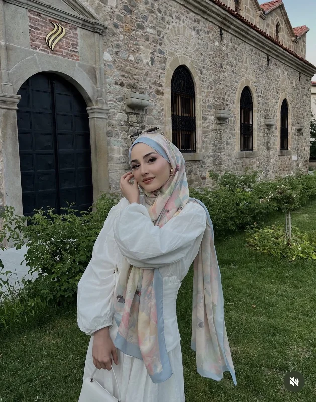 Sonsuz Bahar - Adaçayı Mavisi Pamuklu Şal – 2. görsel