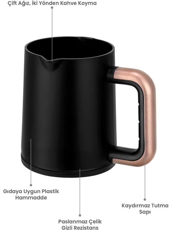 Awox Kafija Türk Kahvesi Makinesi Rose Gold – 3. görsel