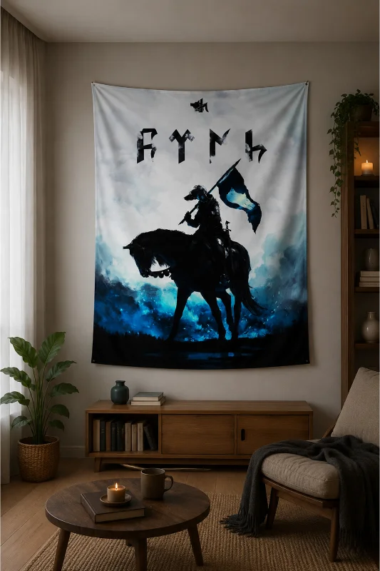 Kadim Türk Kültürü Duvar Örtüsü Wall Tapestry Birinci Sınıf Kumaş ve Baskı