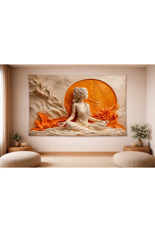 Kaliteli Kumaş, 3D Meditasyon Duvar Halısı Duvar Örtüsü Wall Tapestry – 2. görsel