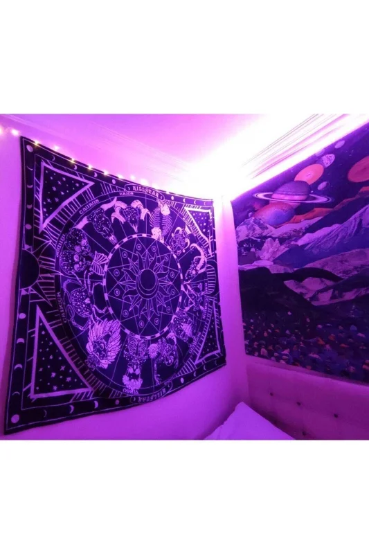 1.kalite Burç Desen Duvar Örtüsü Duvar Halısı Tapestry – 2. görsel