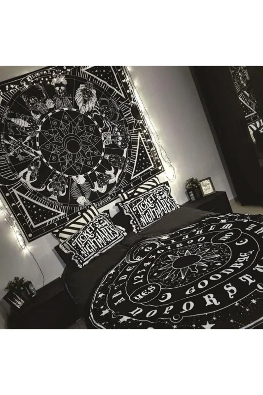 1.kalite Burç Desen Duvar Örtüsü Duvar Halısı Tapestry – 4. görsel