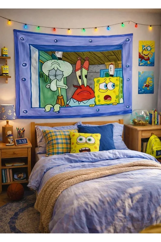Kaliteli Kumaş , Canlı Renkler Duvar Halısı Duvar Örtüsü Wall Tapestry