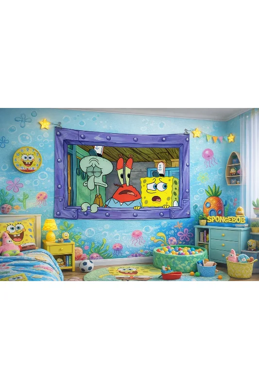 Kaliteli Kumaş , Canlı Renkler Duvar Halısı Duvar Örtüsü Wall Tapestry – 3. görsel