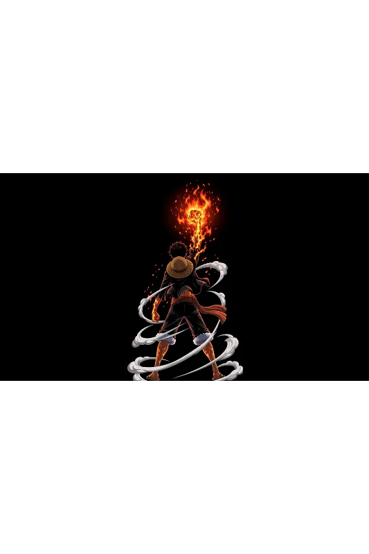 Monkey D Luffy Red One Piece Karakter Anime Duvar Örtüsü – 2. görsel