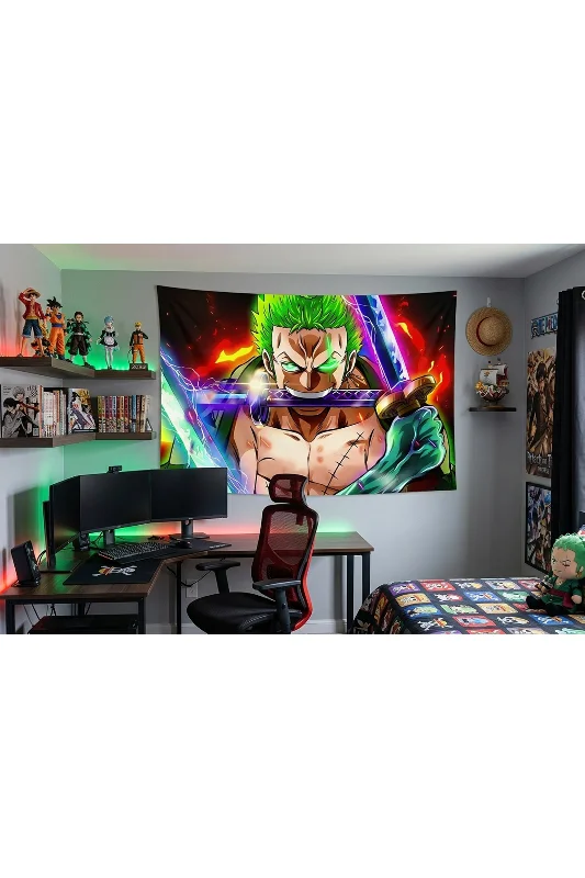 Roronoa Zoro One Piece Anime Duvar Örtüsü Halısı